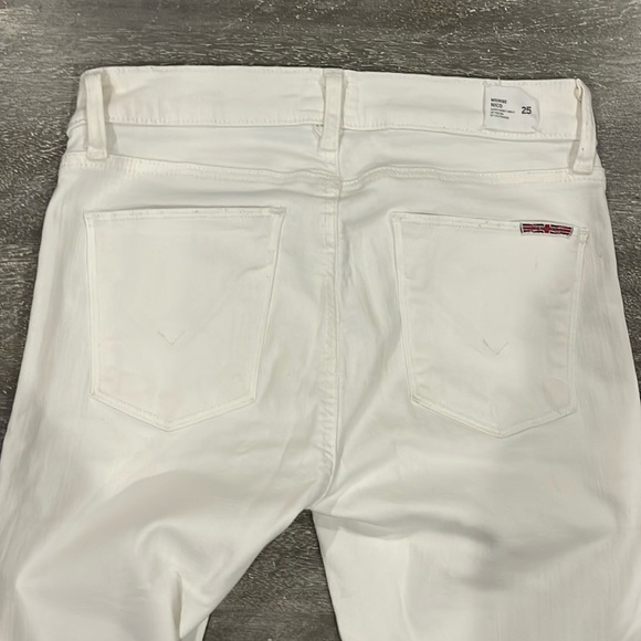 Women’s White Size 25 Hudson Distressed Super Skinny Midrise Ankle Nico Jeans - Picture 6 of 10
